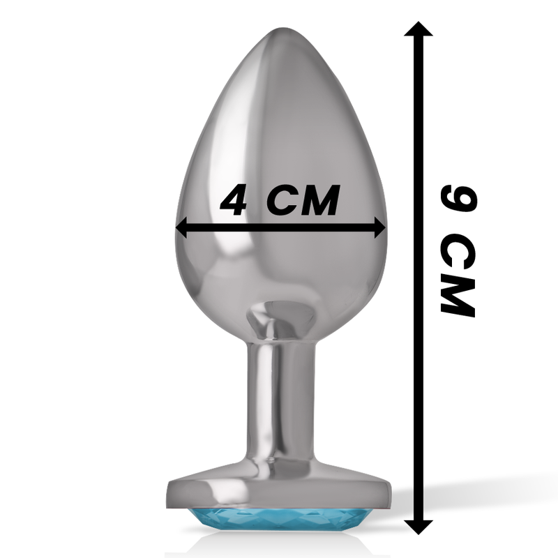 INTENSE - ALUMINUM BUTT PLUG METAL BLUE HEART SIZE G