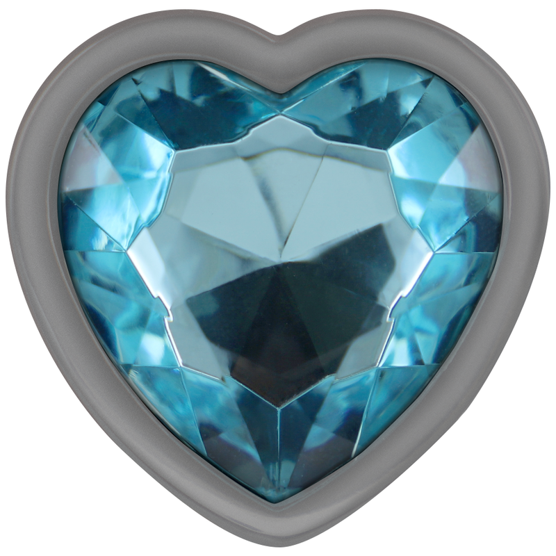 INTENSE - ALUMINUM BUTT PLUG METAL BLUE HEART SIZE G