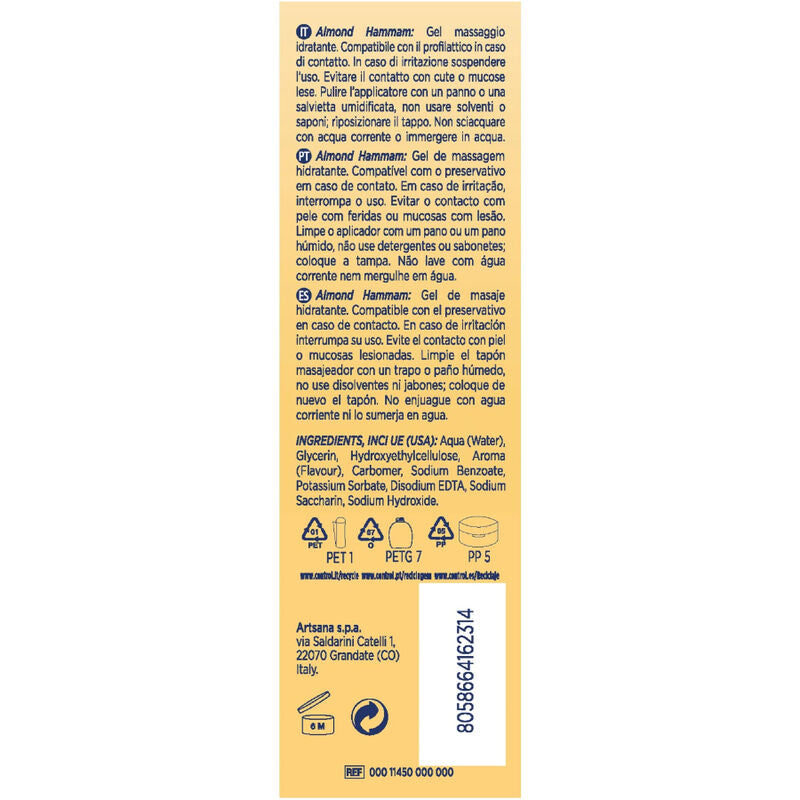 CONTROL - 3-IN-1 ALMOND HAMMAM MASSAGE GEL 200 ML