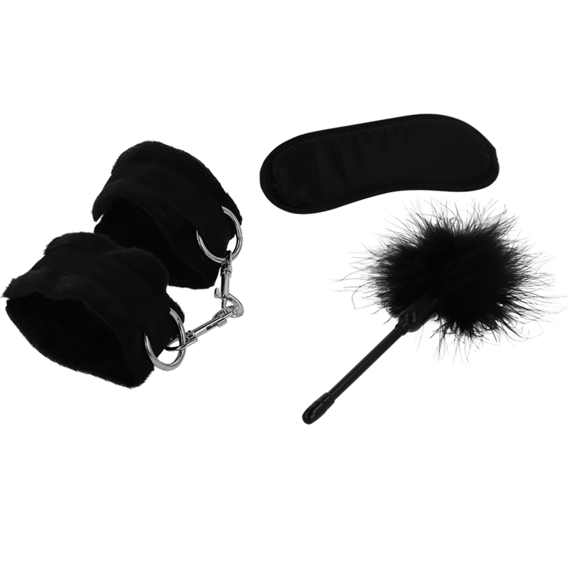 INTENSE - FETISH EROTIC PLAYSET 2 WITH HANDCUFFS, BLIND MASK AND TICKLING