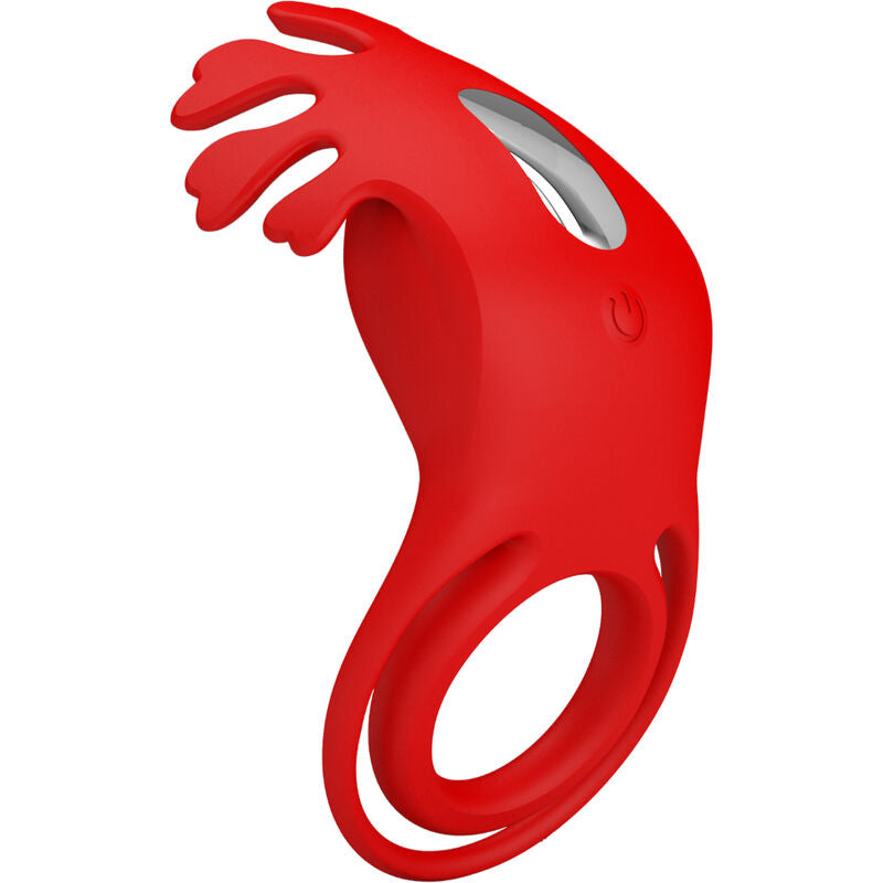 PRETTY LOVE - RUBEN VIBRATING RING 7 RED SILICONE VIBRATIONS