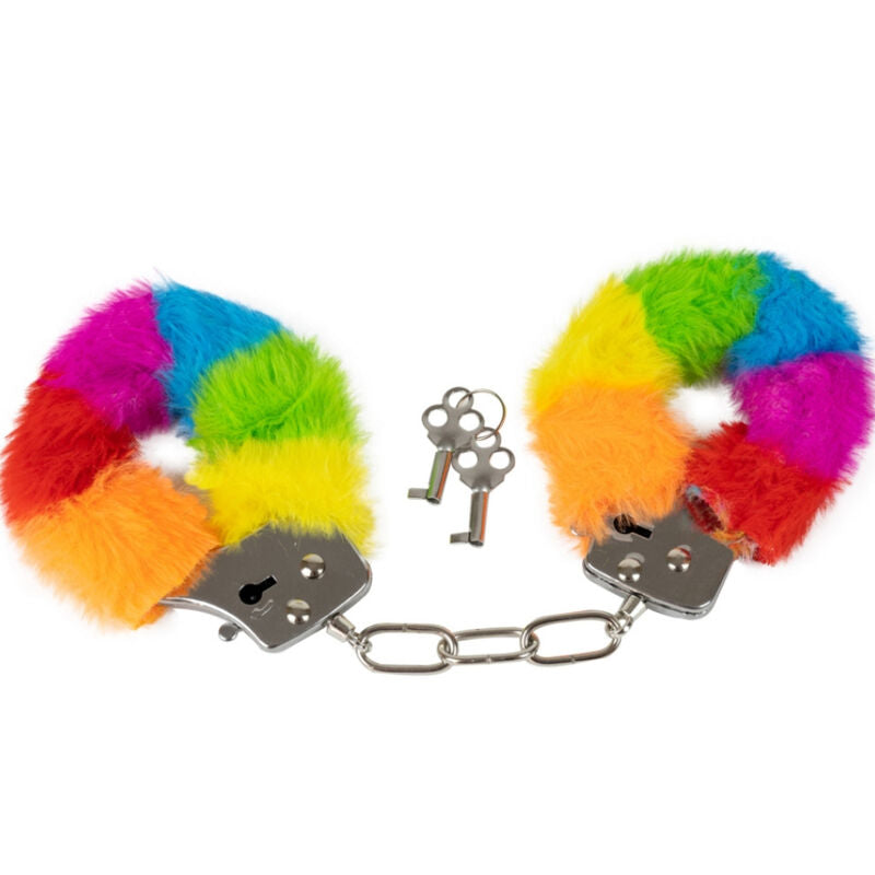 SPENCER & FLEETWOOD - RAINBOW LINING METAL HANDCUFFS