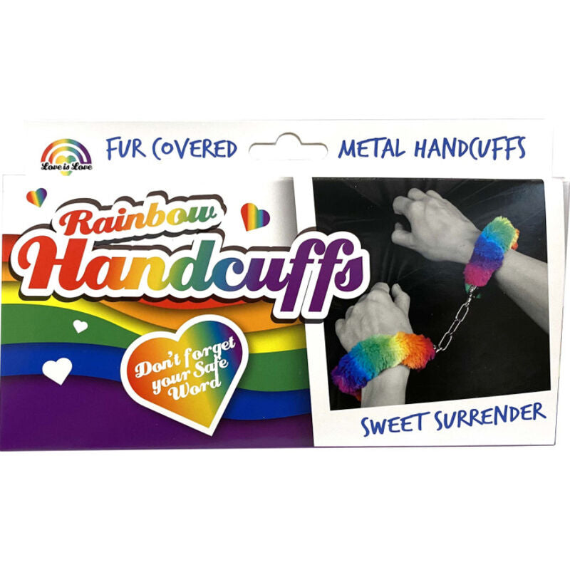 SPENCER & FLEETWOOD - RAINBOW LINING METAL HANDCUFFS