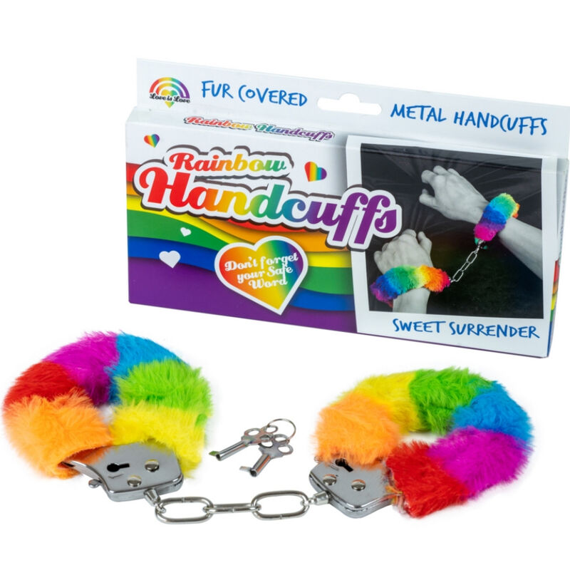 SPENCER & FLEETWOOD - RAINBOW LINING METAL HANDCUFFS