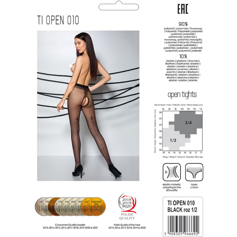 PASSION - TIOPEN 010 BLACK 1/2 20 DEN SHORT