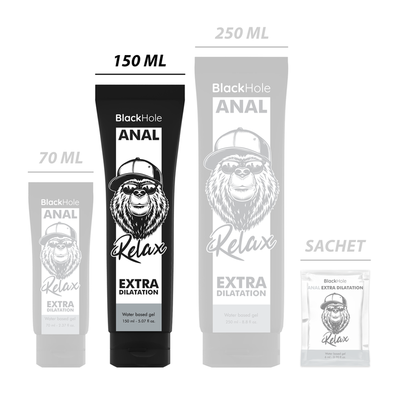 AGUJERO NEGRO - GEL BASE PARA DILATACIÓN ANAL 150 ML
