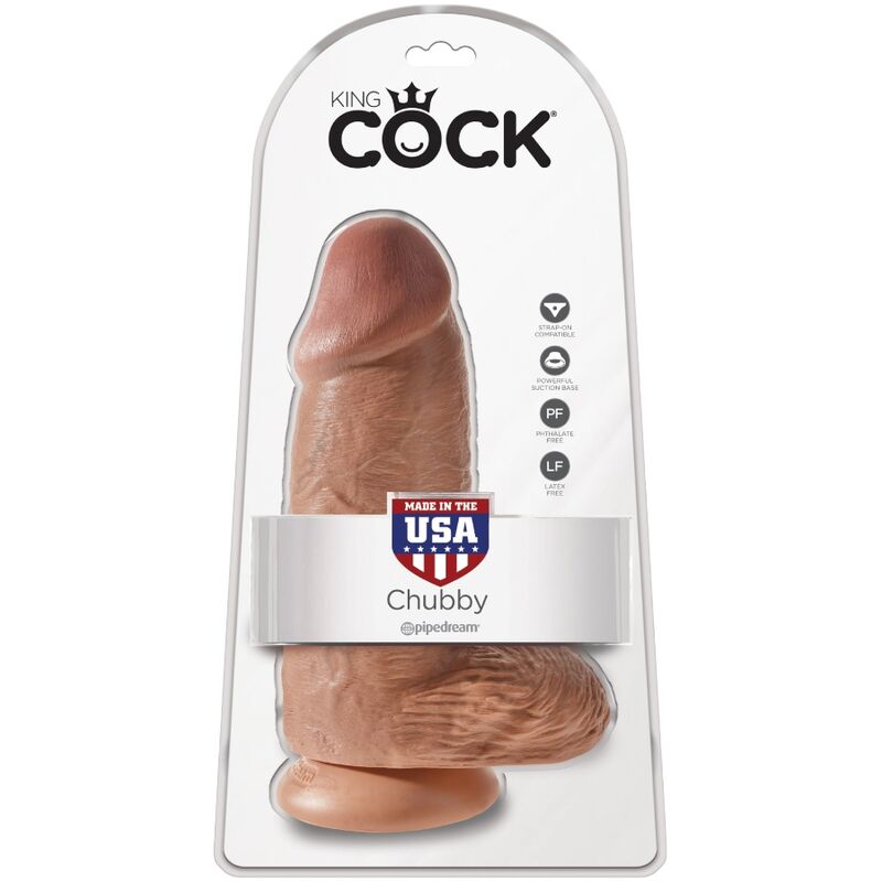 KING COCK - PENE GRUESO REALISTA 23 CM CARAMELO