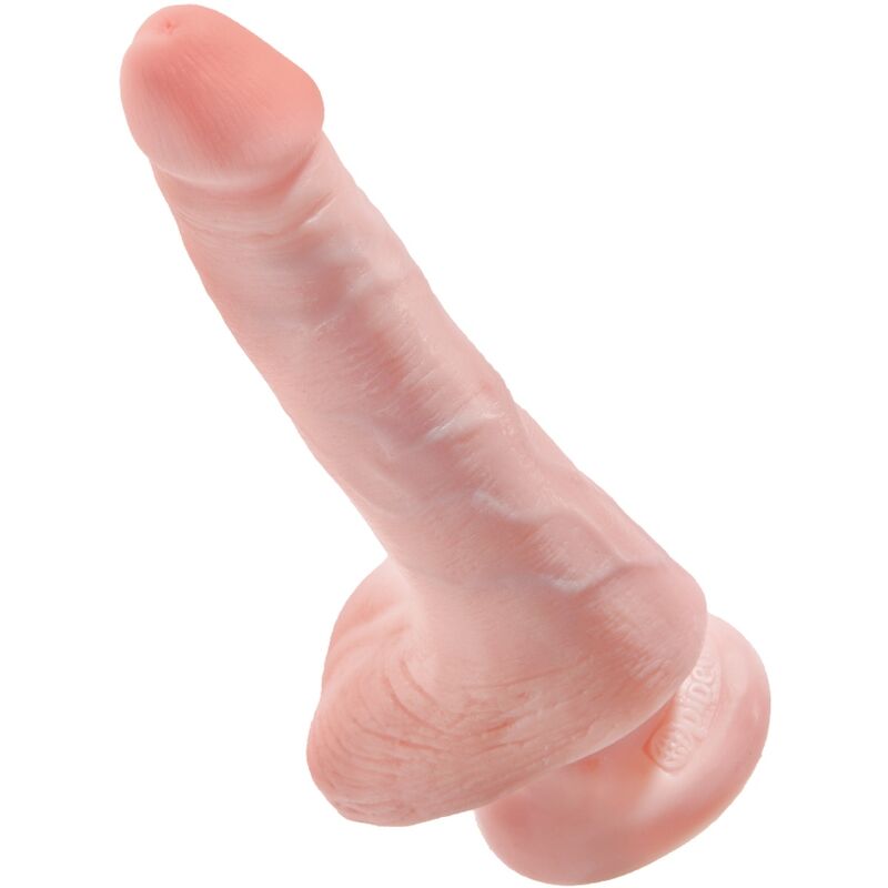 KING COCK - PENE REALISTA CON BOLAS LIGERAS DE 13,5 CM