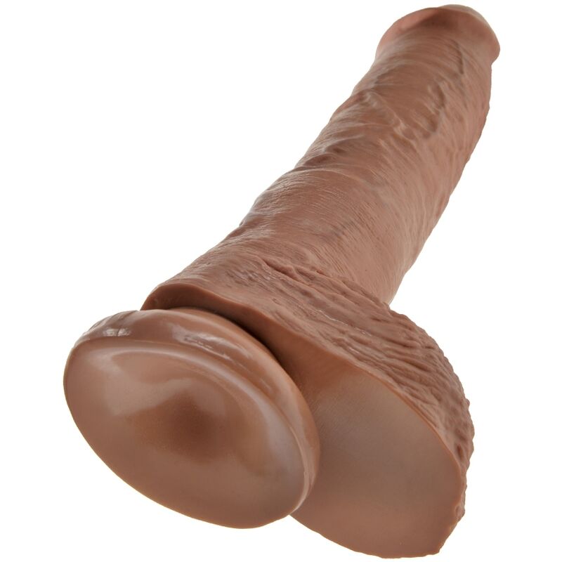 KING COCK - PENE REALISTA CON BOLAS DE CARAMELO DE 19,8 CM