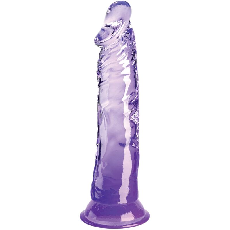 KING COCK - PENE REALISTA TRANSPARENTE 19,7 CM MORADO