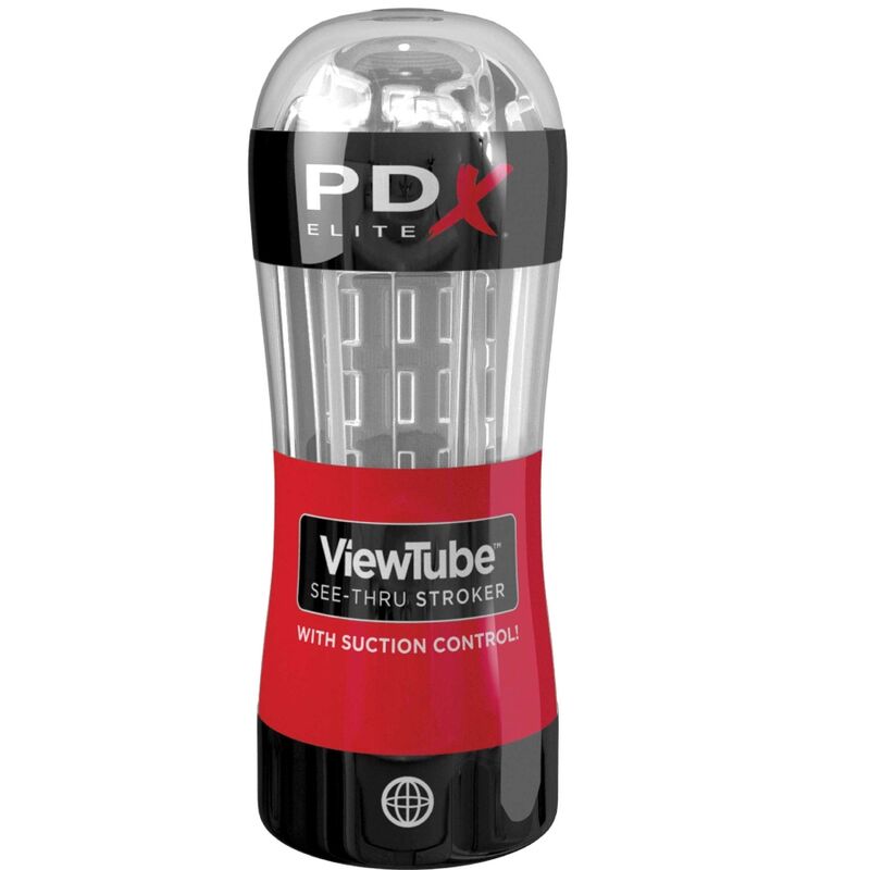 PDX ELITE - MASTURBADOR STROKER VIEWTUBE CONTROL ONDAS ESTIMULANTES TRANSPARENTES