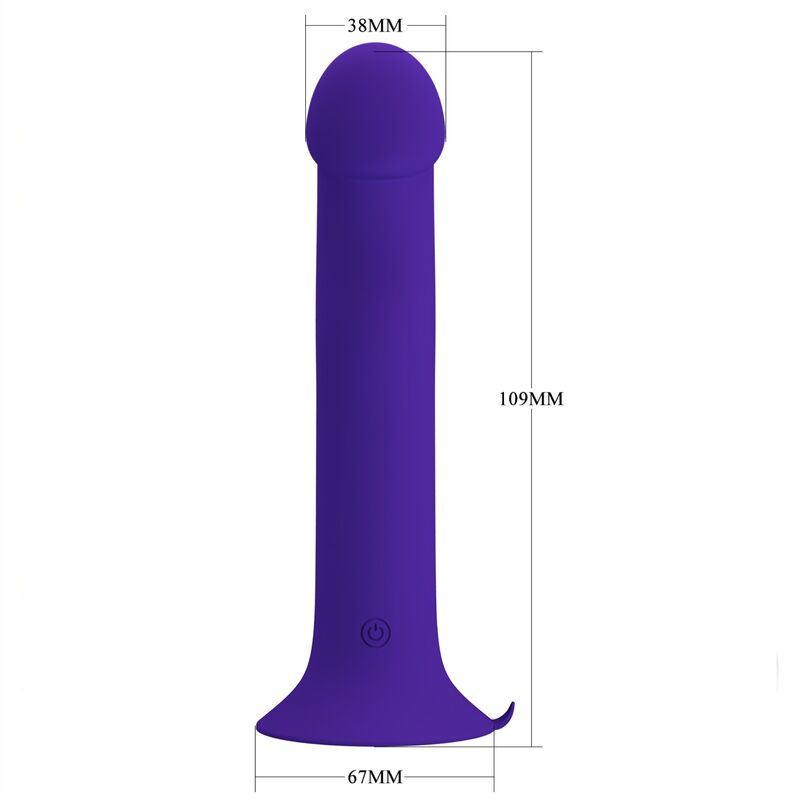 PRETTY LOVE - MURRAY YOUTH VIBRATING DILDO AND RECHARGEABLE VIOLET