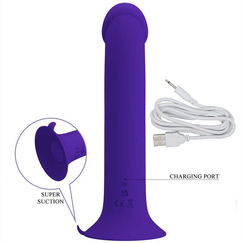 PRETTY LOVE - MURRAY YOUTH VIBRATING DILDO AND RECHARGEABLE VIOLET