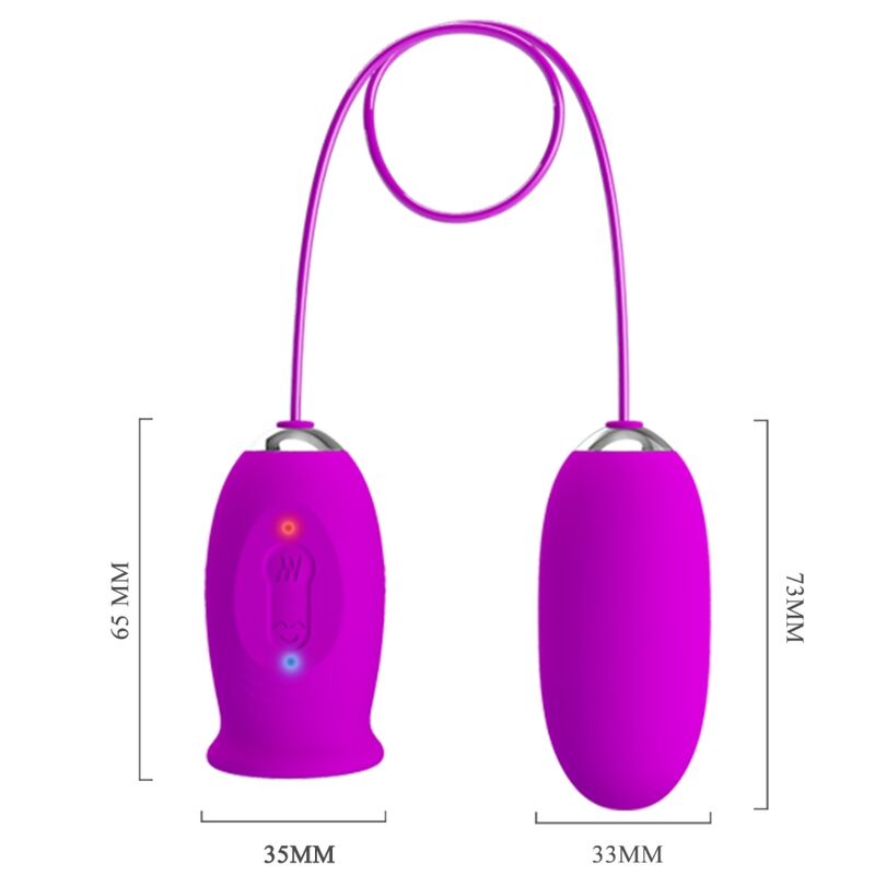 PRETTY LOVE - RECHARGEABLE VIBRATOR DAISY DUAL EGG PURPLE