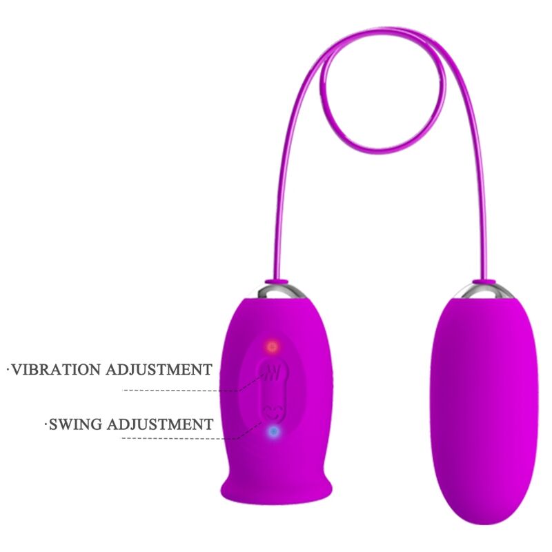 PRETTY LOVE - RECHARGEABLE VIBRATOR DAISY DUAL EGG PURPLE