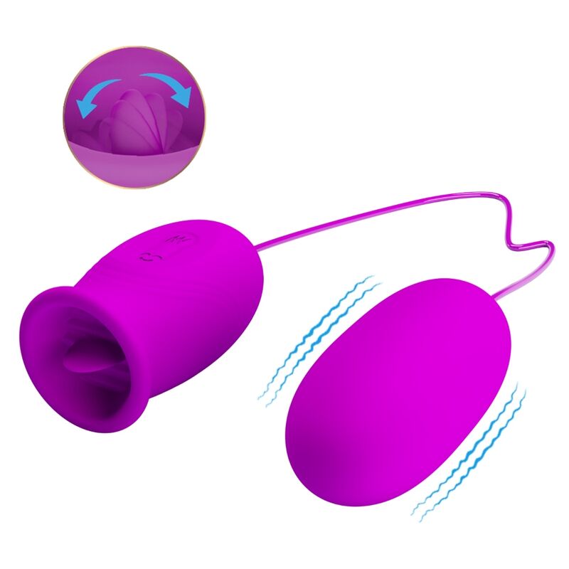 PRETTY LOVE - RECHARGEABLE VIBRATOR DAISY DUAL EGG PURPLE