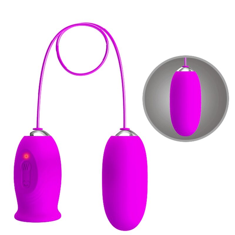 PRETTY LOVE - RECHARGEABLE VIBRATOR DAISY DUAL EGG PURPLE