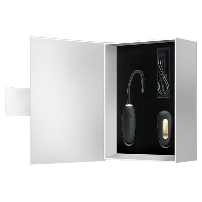 PRETTY LOVE - DOREEN LUXURY RECHARGEABLE BLACK EGG VIBRATOR REMOTE CONTROL