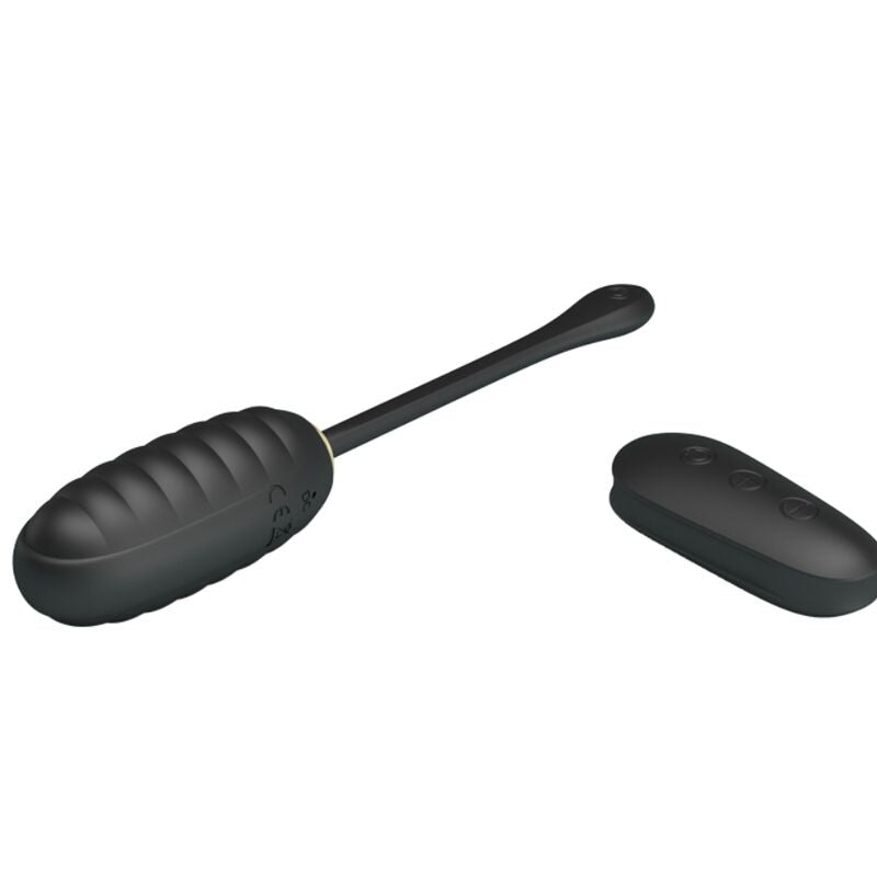 PRETTY LOVE - DOREEN LUXURY RECHARGEABLE BLACK EGG VIBRATOR REMOTE CONTROL
