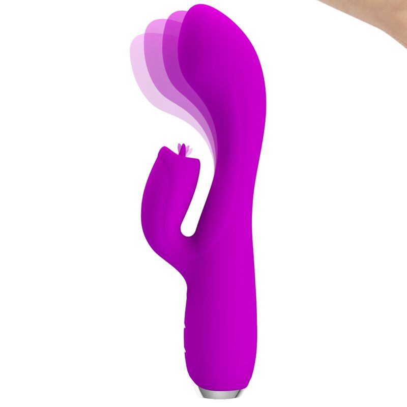 PRETTY LOVE - GLORIA RECHARGEABLE RABBIT VIBRATOR - PURPLE WATERPROOF