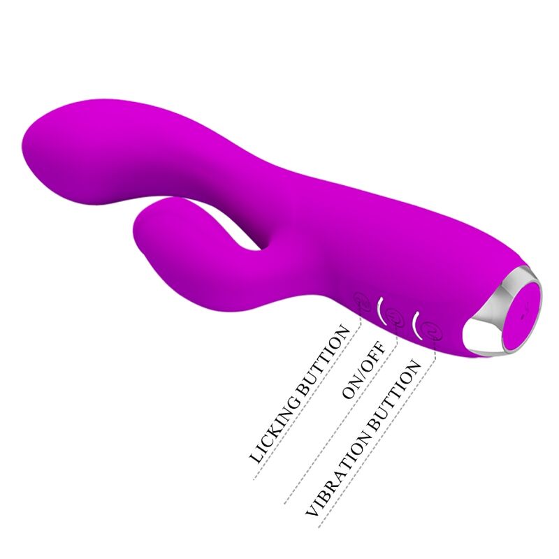PRETTY LOVE - GLORIA RECHARGEABLE RABBIT VIBRATOR - PURPLE WATERPROOF
