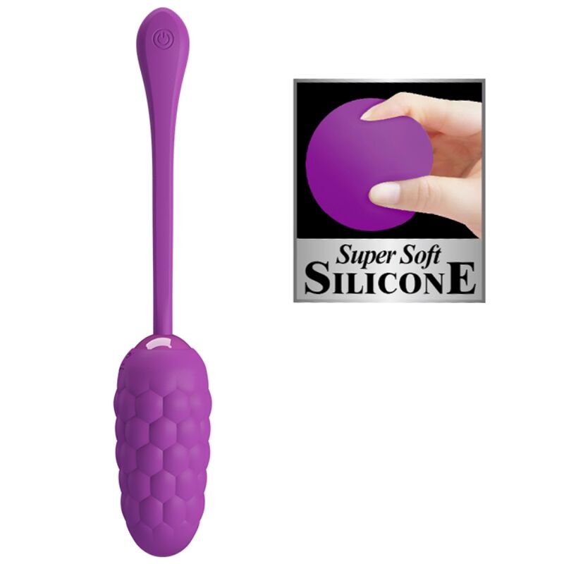 PRETTY LOVE - VIBRATING EGG WITH NAVY TEXTURE, RECHARGEABLE PURPLE