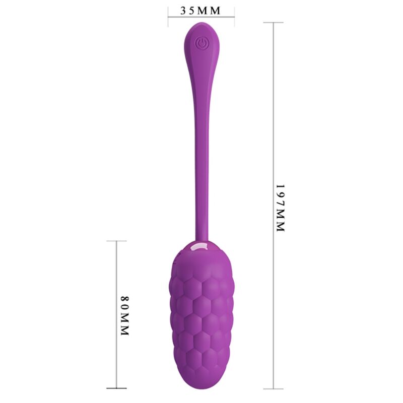 PRETTY LOVE - VIBRATING EGG WITH NAVY TEXTURE, RECHARGEABLE PURPLE
