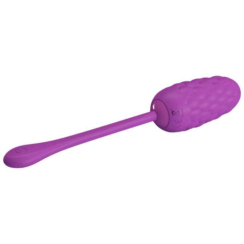 PRETTY LOVE - VIBRATING EGG WITH NAVY TEXTURE, RECHARGEABLE PURPLE