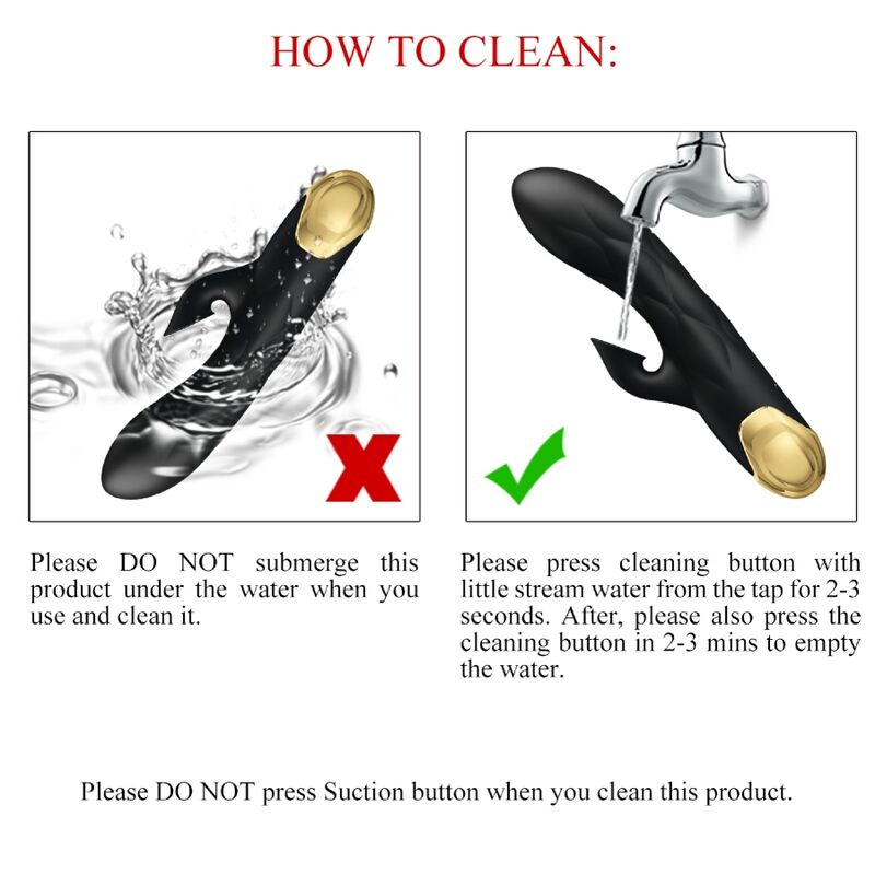 PRETTY LOVE - GOLD PLATED RECHARGEABLE BLACK LUXURY VIBRATOR