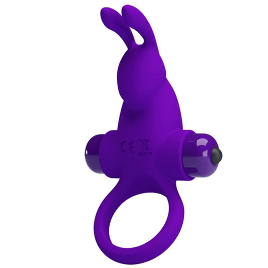 PRETTY LOVE - ANILLO VIBRADOR PARA EL PENE CON CONEJO MORADO