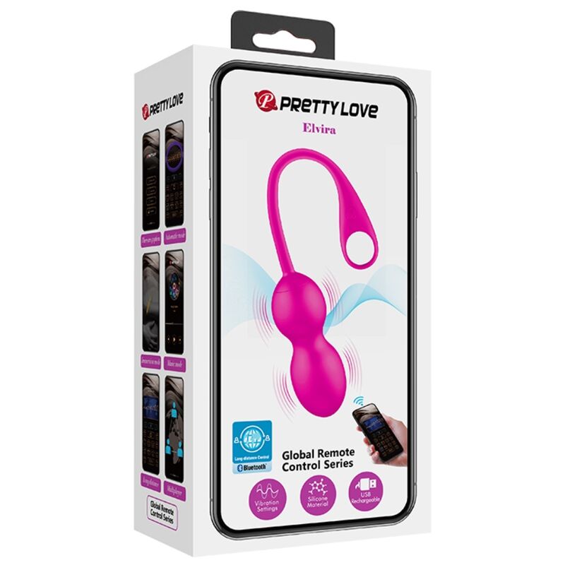 PRETTY LOVE - BOLAS VIBRATORIAS RECARGABLES ELVIRA ROSA