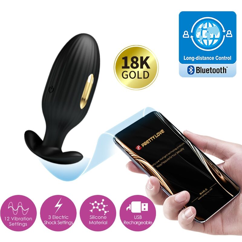 PRETTY LOVE - APP-CONTROLLED ANAL PLUG JEFFERSON BLACK
