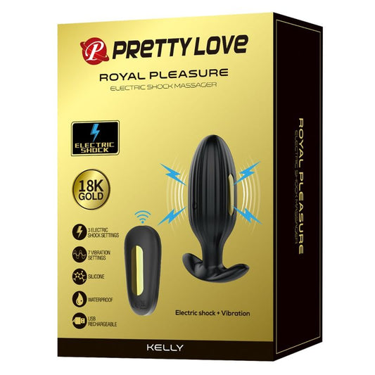 PRETTY LOVE - VIBRADOR ANAL KELLY PLUG RECARGABLE NEGRO