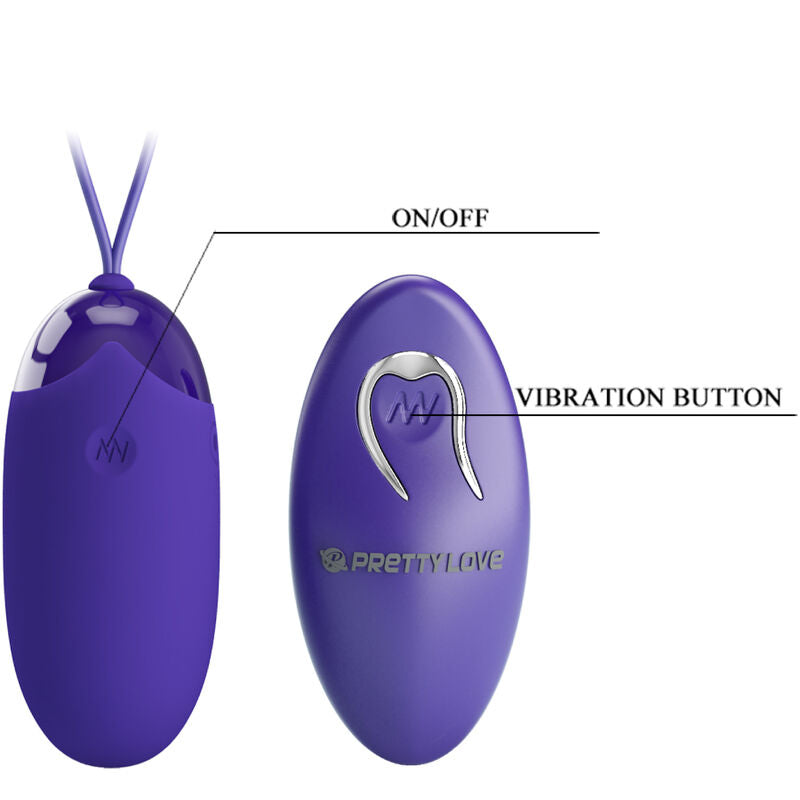 PRETTY LOVE - BERGER YOUTH VIBRATING EGG WITH REMOTE CONTROL VIOLET