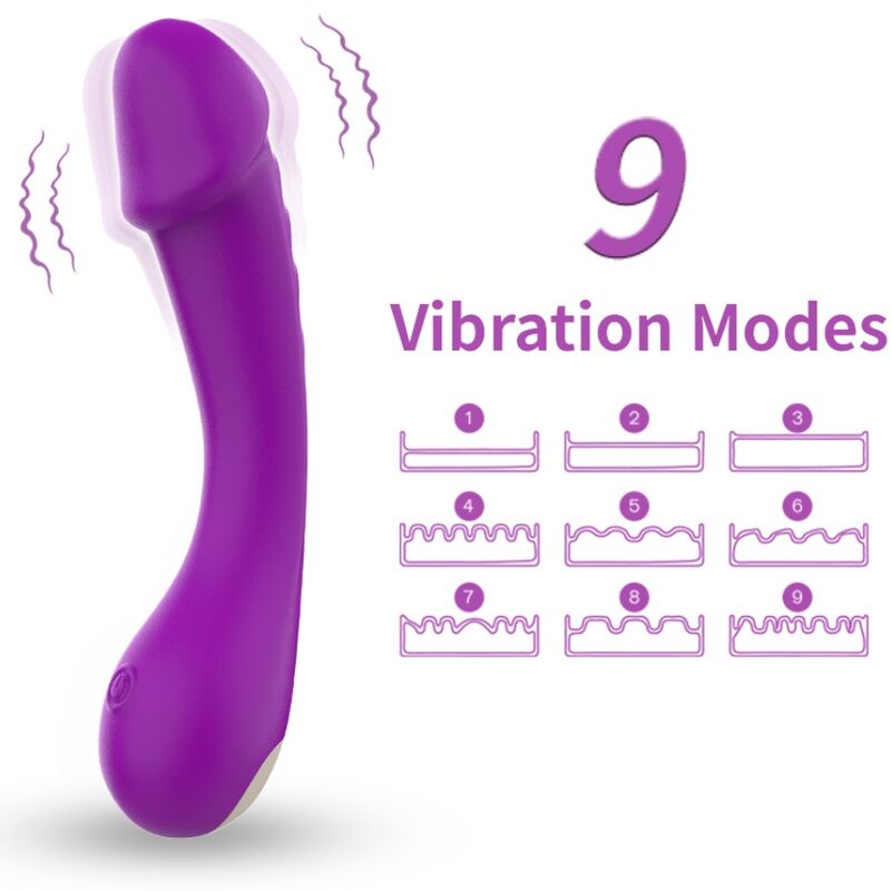 ARMONY - DILDO VIBRADOR DE SILICONA PUNTO G MORADO