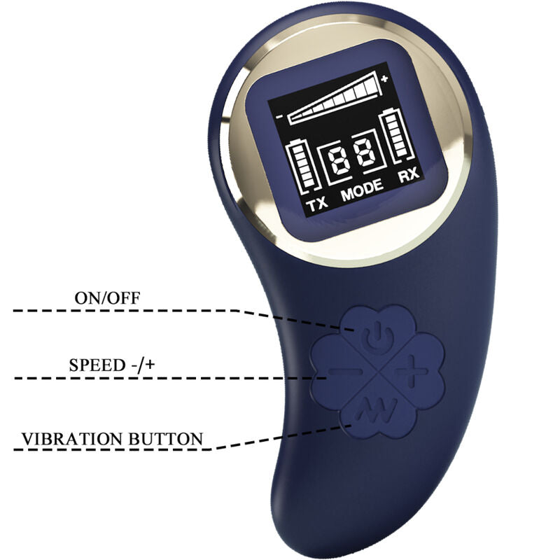 PRETTY LOVE - BLUE REMOTE CONTROL VIBRATING EGG