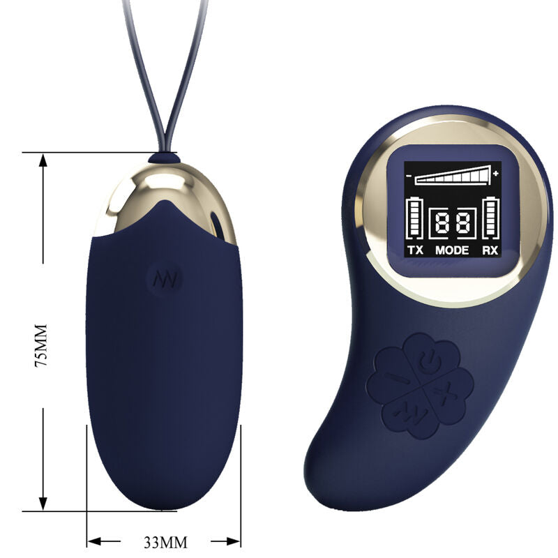 PRETTY LOVE - BLUE REMOTE CONTROL VIBRATING EGG