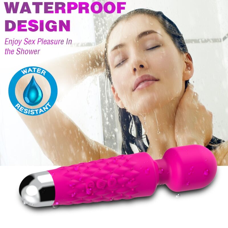 ARMONY - MASAJEADOR POSTMAN Y VIBRADOR CON CABEZAL FUCSIA SUPER FLEXIBLE