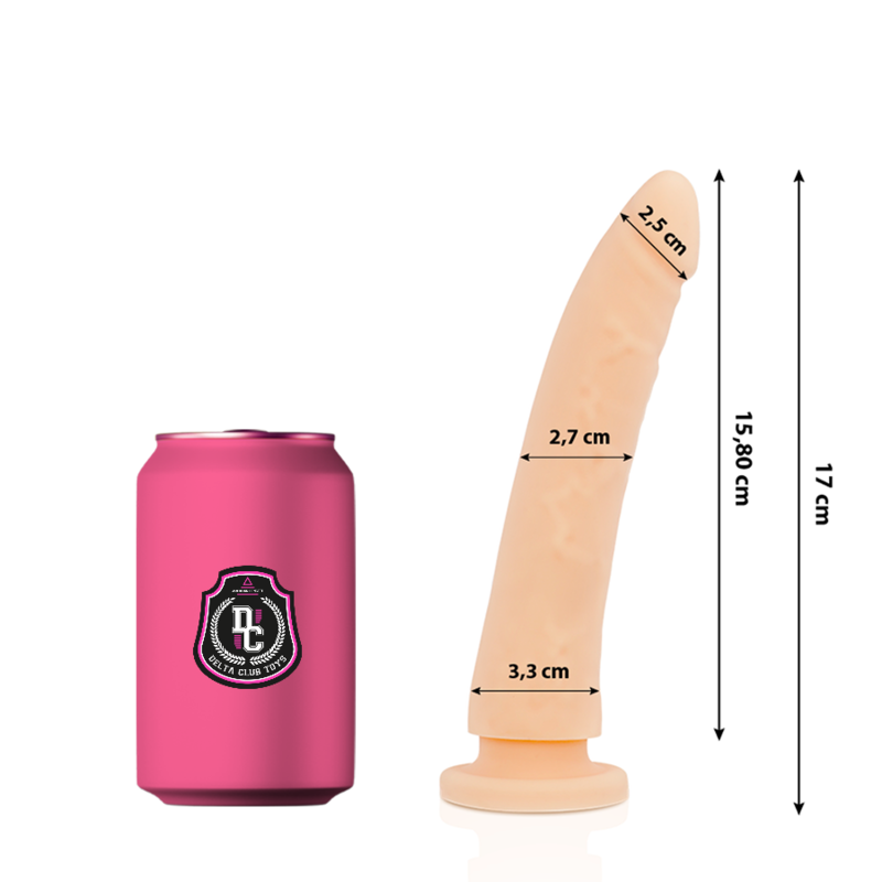 DELTA CLUB - JUGUETES CONSOLADORES MÉDICOS DE SILICONA NATURAL 17 CM -O- 3 CM