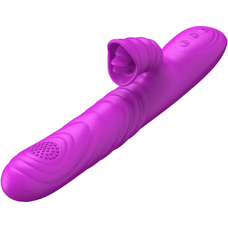 ARMONY - ANGELIA VIBRADOR MULTIFUNCIONAL CON LENGUA ESTIMULANTE, EFECTO CALOR VIOLETA