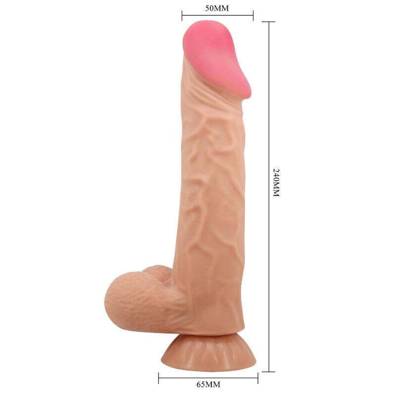 PRETTY LOVE - DILDO REALISTA SERIE PIEL DESLIZANTE CON VENTOSA DESLIZANTE CONTROL REMOTO PIEL CARNE 24 CM