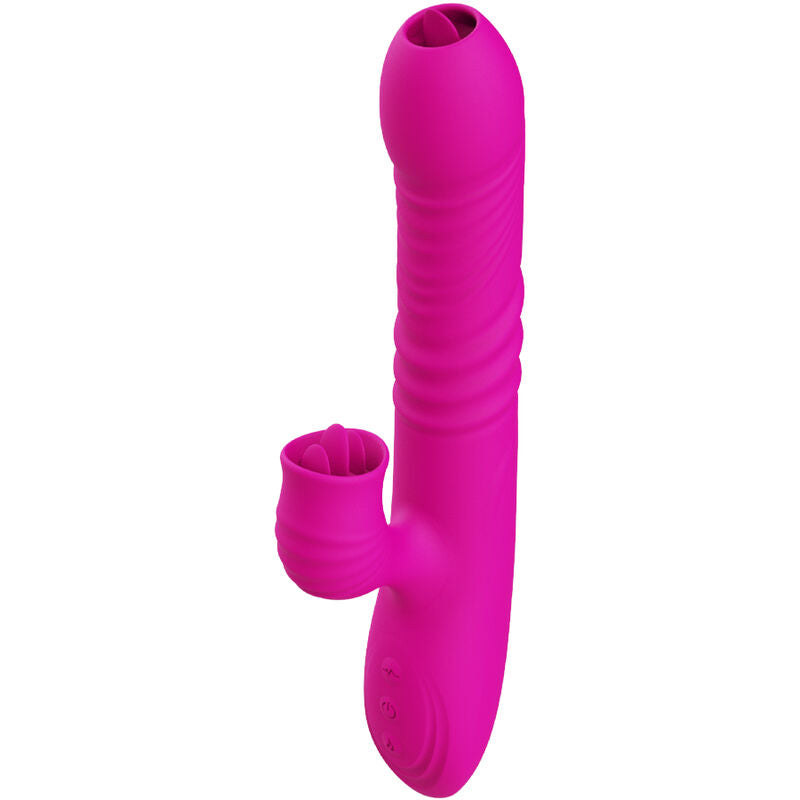 ARMONY - FANNY VIBRADOR DOBLE LENGUA MULTIFUNCIÓN FUCSIA EFECTO CALOR