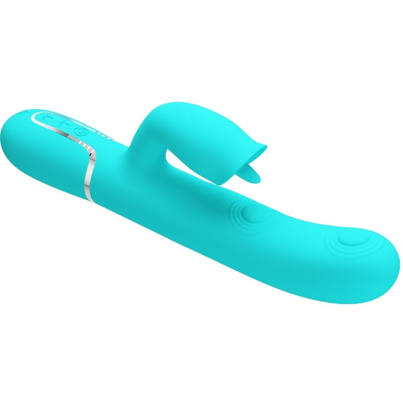 BEAUTIFUL LOVE - RABBIT VIBRATOR WITH AQUA GREEN LICK