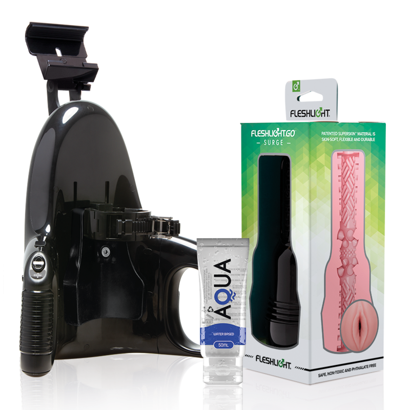 FLESHLIGHT - GO PINK LADY SURGE VAGINA + LANZAMIENTO UNIVERSAL + LUBRICANTE AQUA CALIDAD 50 ML