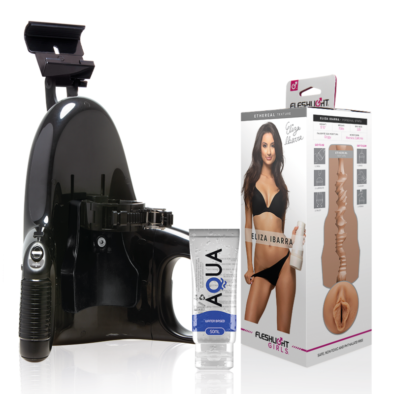 FLESHLIGHT - ELIZA IBARRA VAGINA + LANZAMIENTO UNIVERSAL + LUBRICANTE AQUA CALIDAD 50 ML