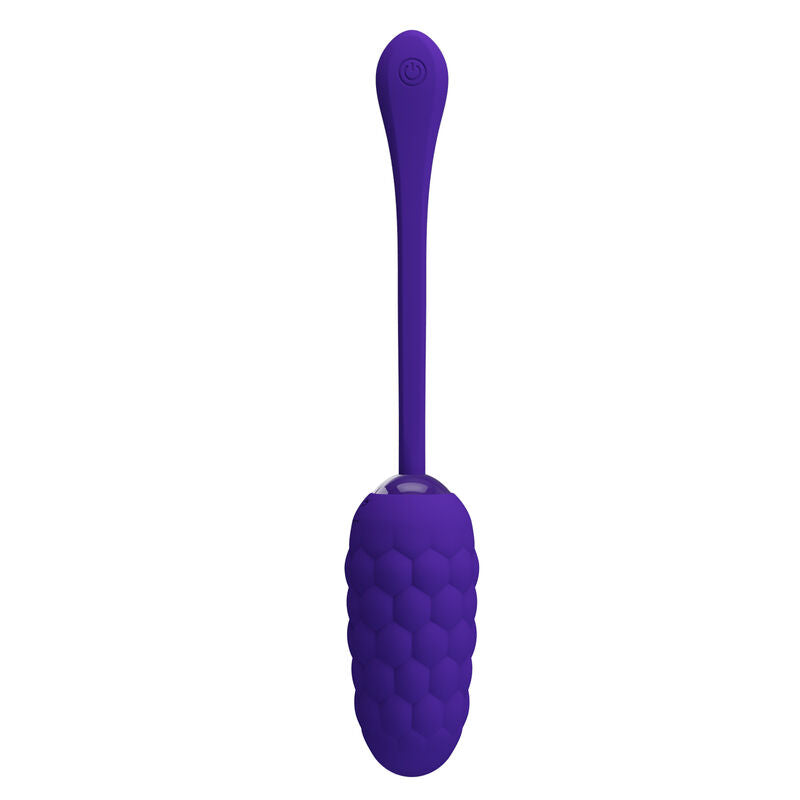 PRETTY LOVE - VIBRATING EGG WITH NAVY TEXTURE, RECHARGEABLE PURPLE