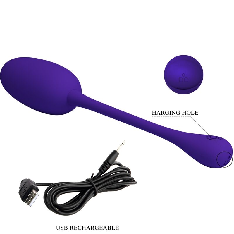 PRETTY LOVE - PURPLE KNUCKER RECHARGEABLE VIBRATING EGG