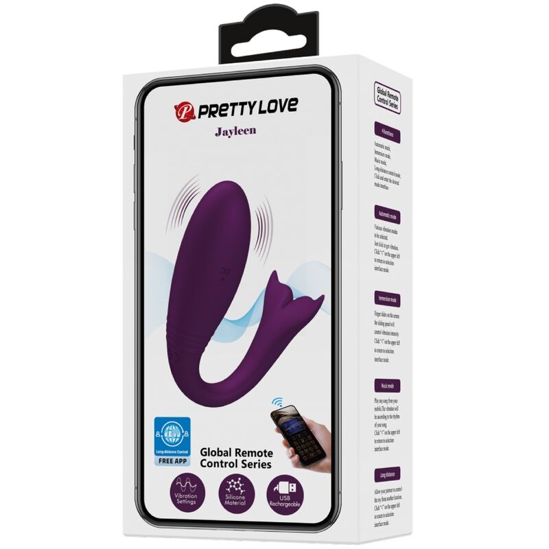 PRETTY LOVE - JAYLEEN APP PURPLE REMOTE CONTROL VIBRATOR