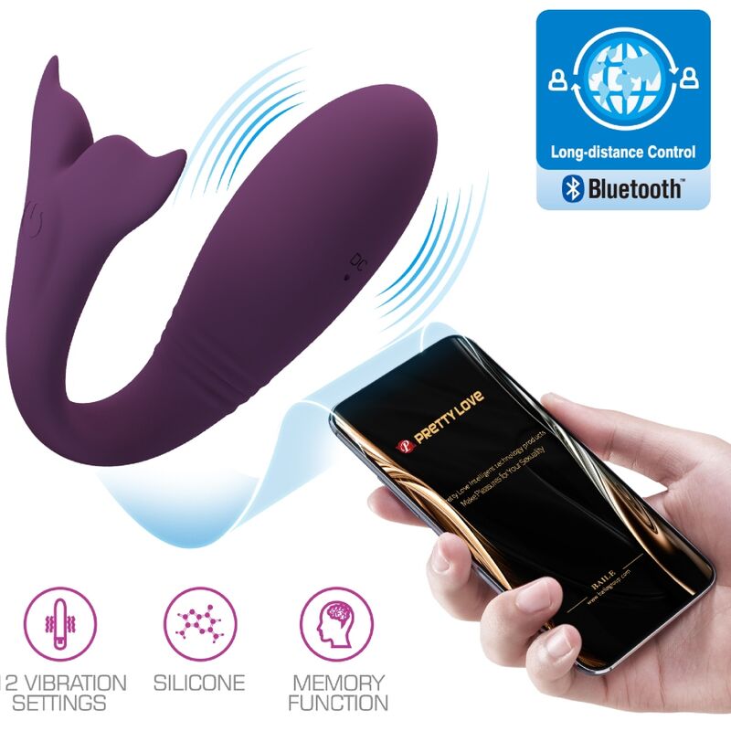PRETTY LOVE - JAYLEEN APP PURPLE REMOTE CONTROL VIBRATOR