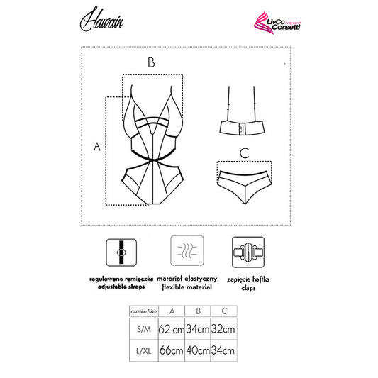 LIVCO CORSETTI MODA - HAWAII LC 90665 CUERPO NEGRO